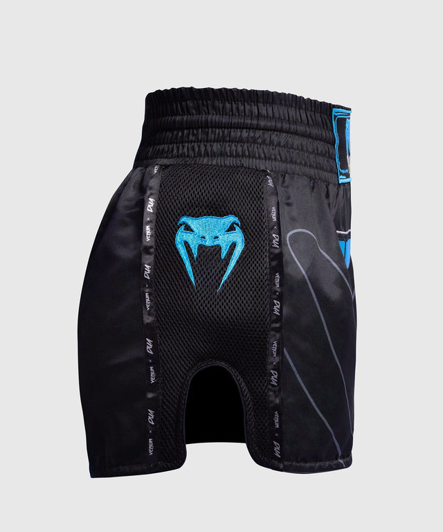 Pantalones de Muay Thai Venum x Dua – Negro/Azul eléctrico
