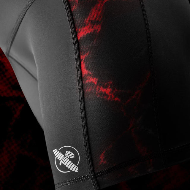 Pantaloncini a compressione BJJ Hayabusa x UFC Donna – Nero/Rosso
