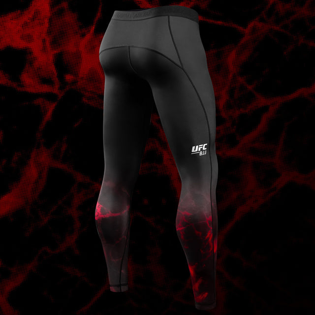 Shorts de compression BJJ Hayabusa x UFC – Noir/Rouge