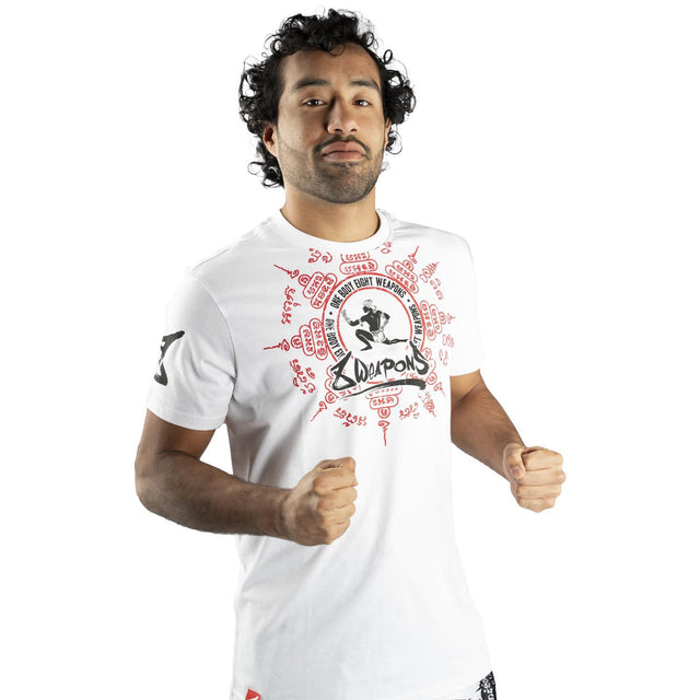 8 WEAPONS T-shirt Eight Ways Yant – Branco