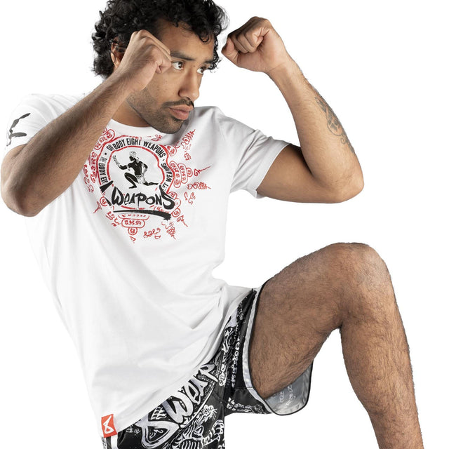 8 WEAPONS T-shirt Eight Ways Yant – Branco