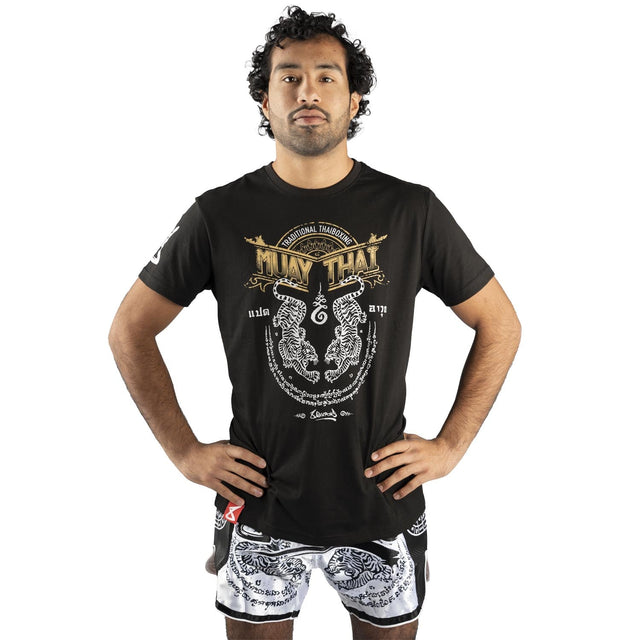 T-shirt 8 WEAPONS Sak Yant Tigers – Nero