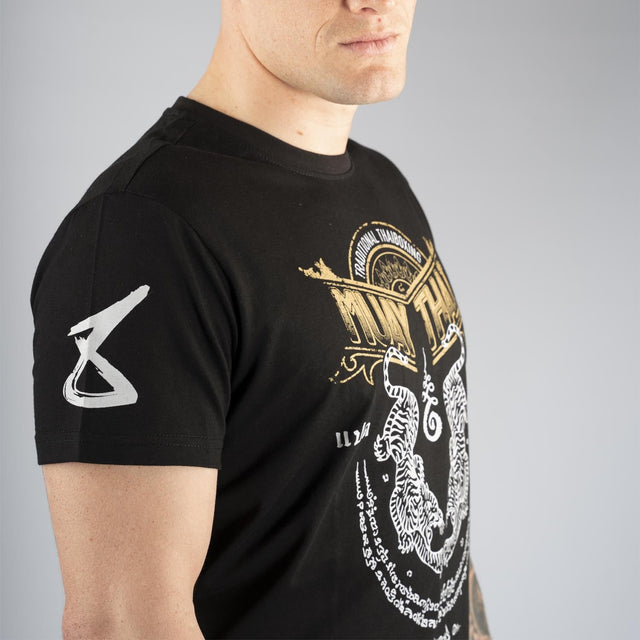 T-shirt 8 WEAPONS Sak Yant Tigers – Nero