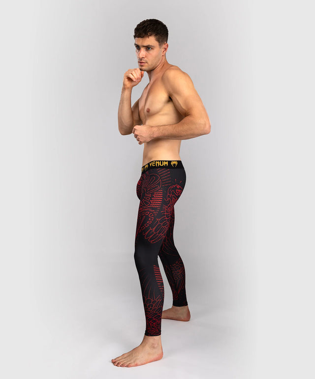 Mallas de compresión Venum Quetzal Fury – Negro/Rojo