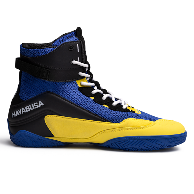 Chaussures de boxe Hayabusa Talon – Bleu/Jaune