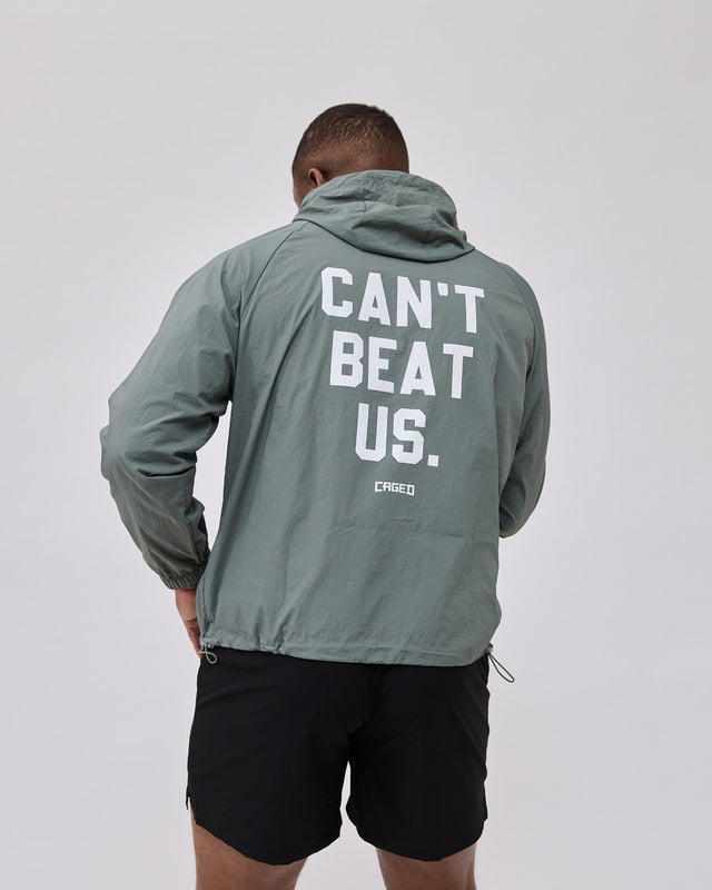 Caged Hooded Ultralight Windbreaker – Menthe