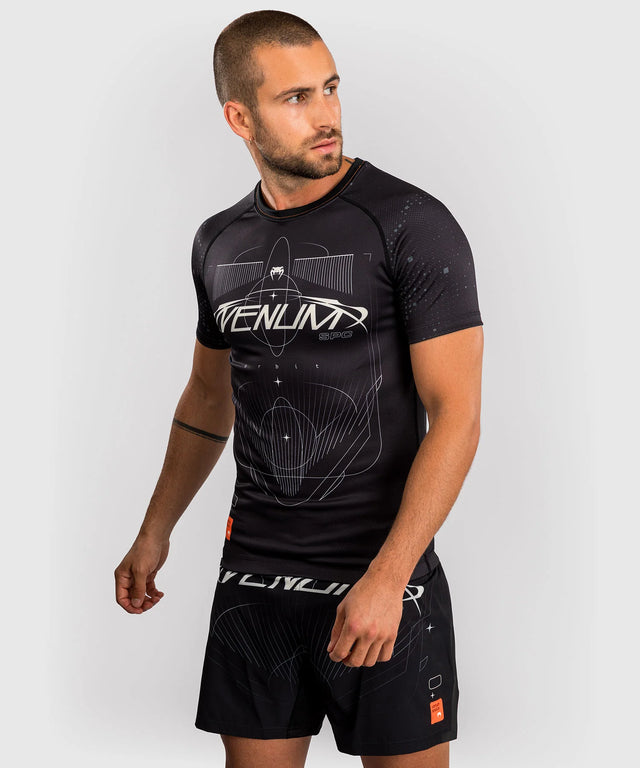 Rashguard Venum Eclipse cu mâneci scurte – Negru