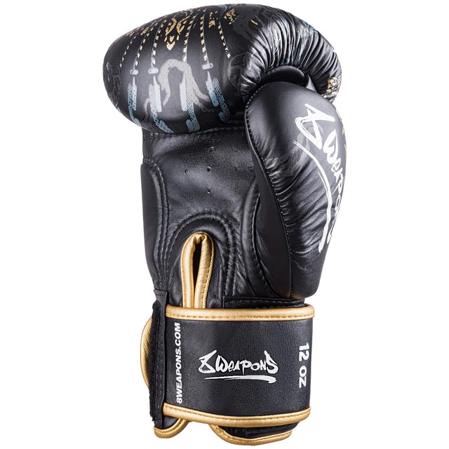 Guantes de boxeo 8 WEAPONS Three Elephants 2.0 – Negro/Oro