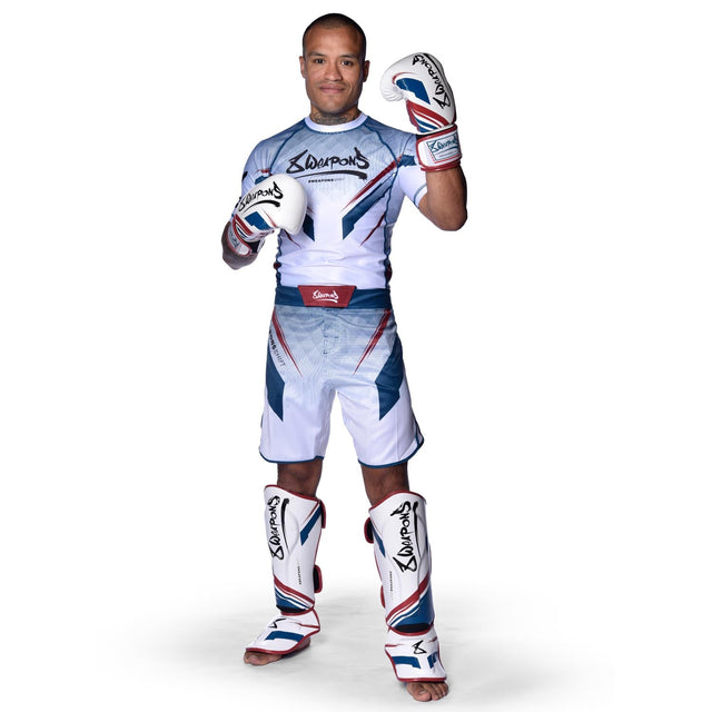 8 WEAPONS MMA-Shorts Shift – Weiß/Navy/Rot