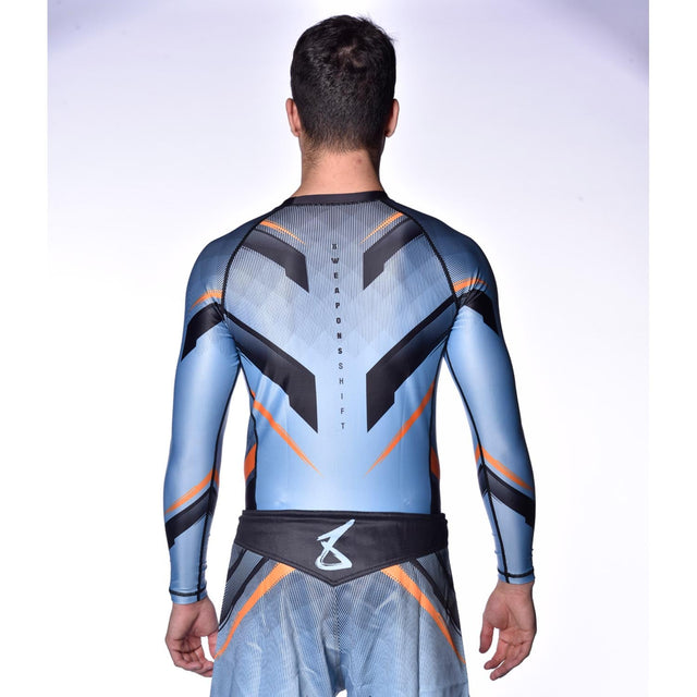 Rashguard 8 WEAPONS Shift – Gris glace/Orange