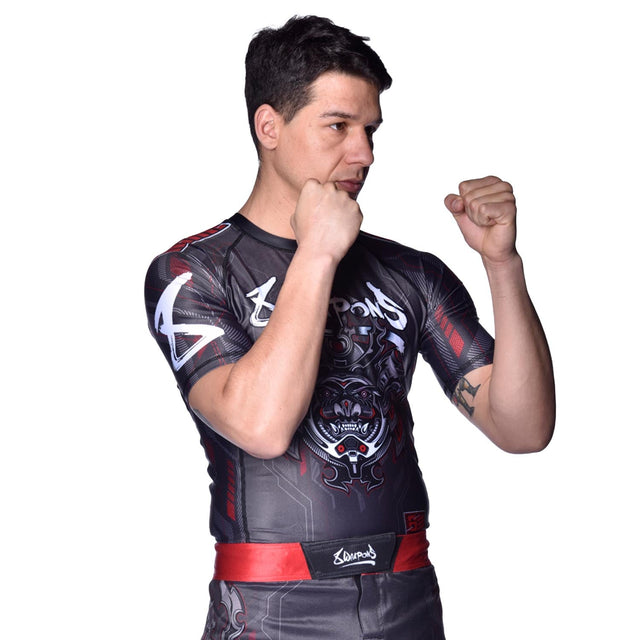 8 WEAPONS Rashguard Samurai 2.0 – Sort/Rød