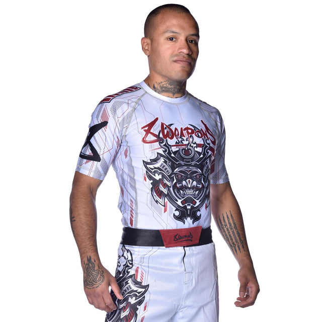 8 WEAPONS Rashguard Samurai 2.0 - Hvid/Rød