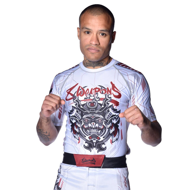 8 WEAPONS Rashguard Samurai 2.0 - Hvid/Rød