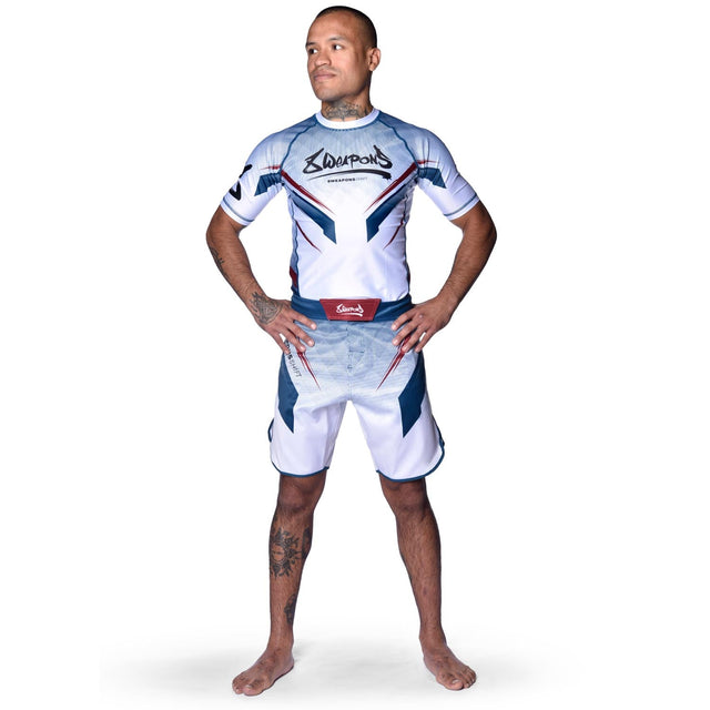Rashguard 8 WEAPONS Shift – Bianco/Navy/Rosso