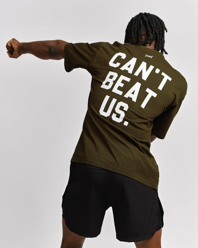 Caged T-Shirt 'CBU' - Kaki Groen