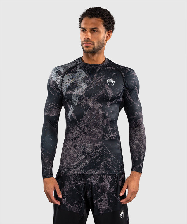 Venum Rashguard Rage & Workout Lange Mouwen - Zwart/Grijs