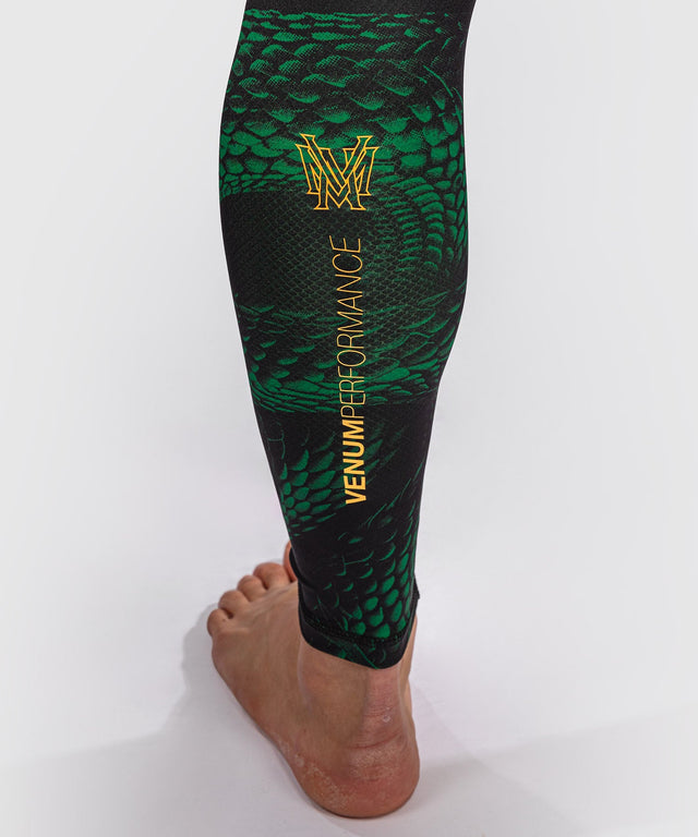 Shorts de compression Venum Matupa – Noir/Vert/Or