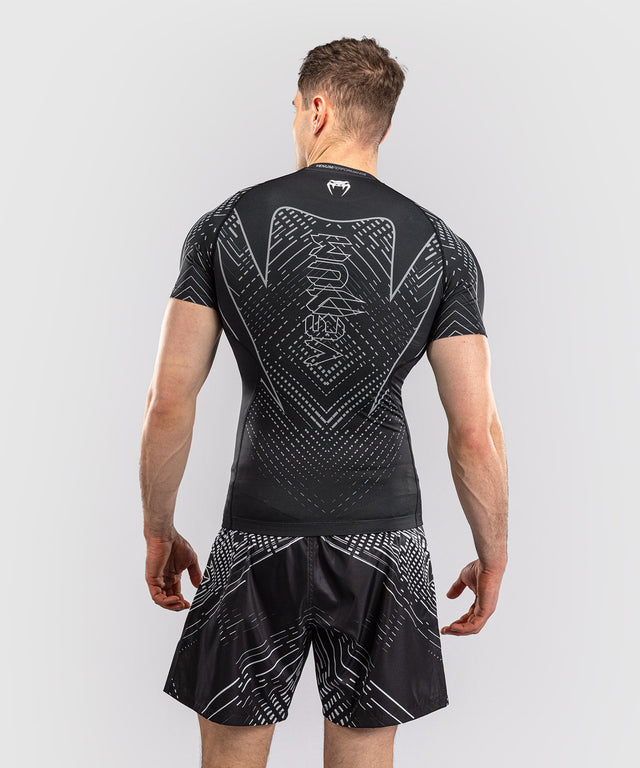 Venum Rashguard Midnight Fury Korta ärmar – Svart/Grå/Silver