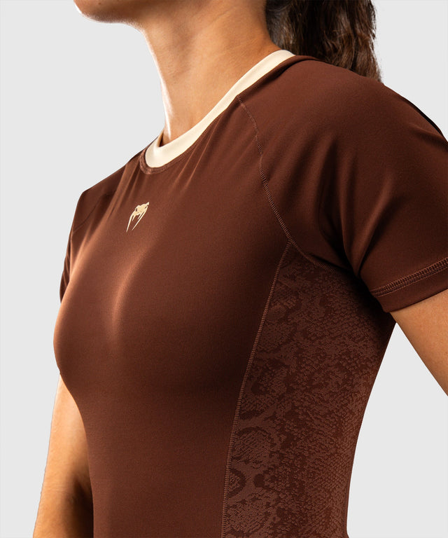 Venum Viper Rashguard korta ärmar för damer - Brun