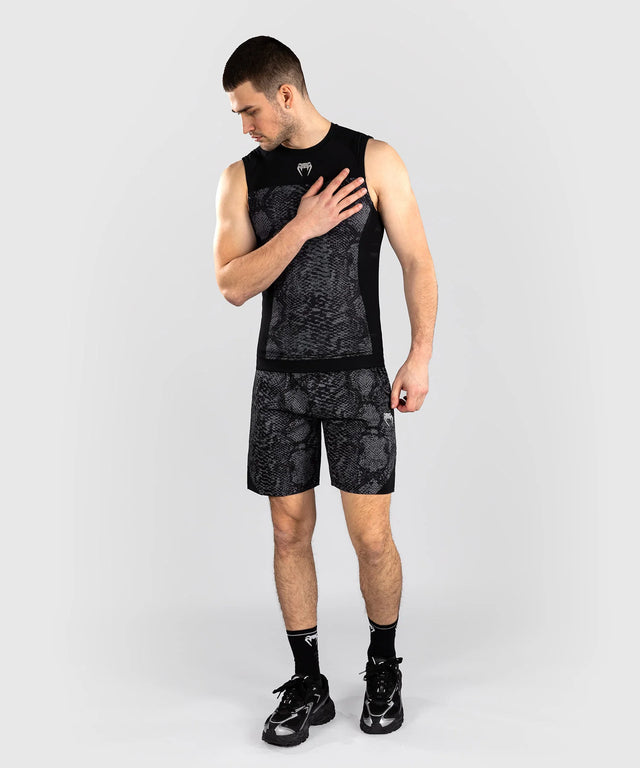 Rashguard Venum G-Fit Scales sin mangas – Negro/Gris