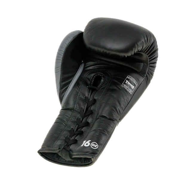 Gants de boxe Twins BGLL8 à lacets – Noir/Gris