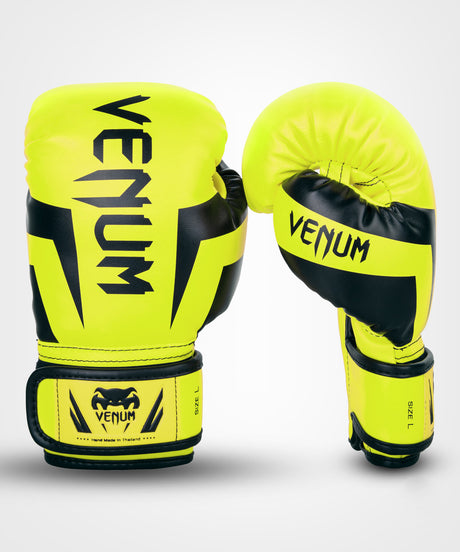 Luvas de boxe Venum Elite Criança – Amarelo Neon
