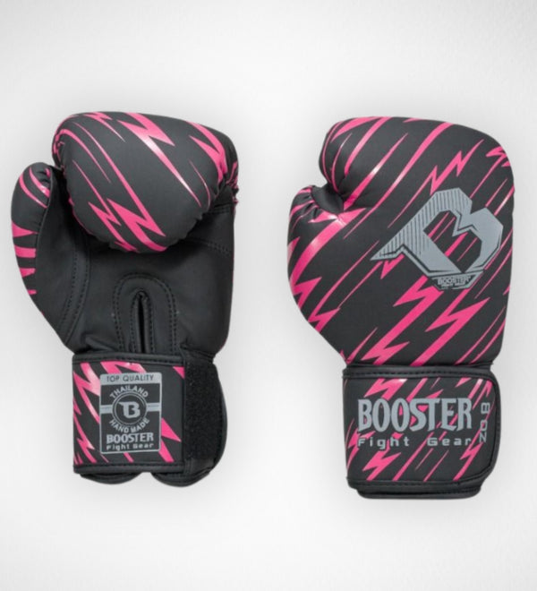 Guantes de boxeo Booster Combat Niños – Negro/Rosa