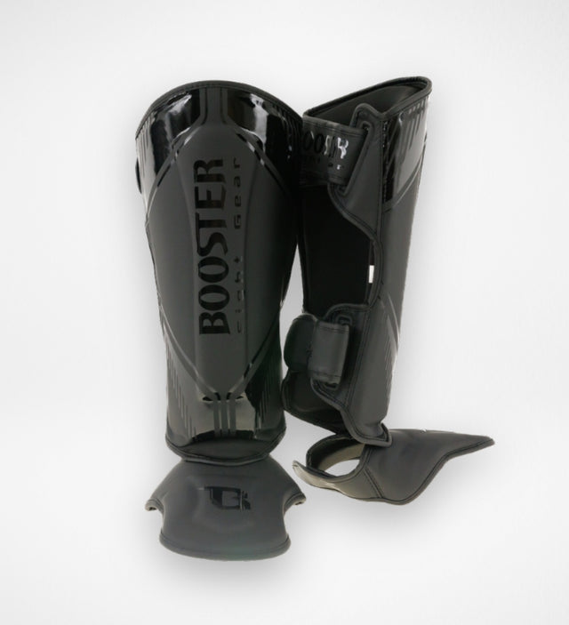 Booster Kickboxing Shin Guards Bangkok - Black/Black