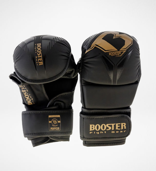 Luvas de sparring MMA Booster Bangkok – Preto/Ouro