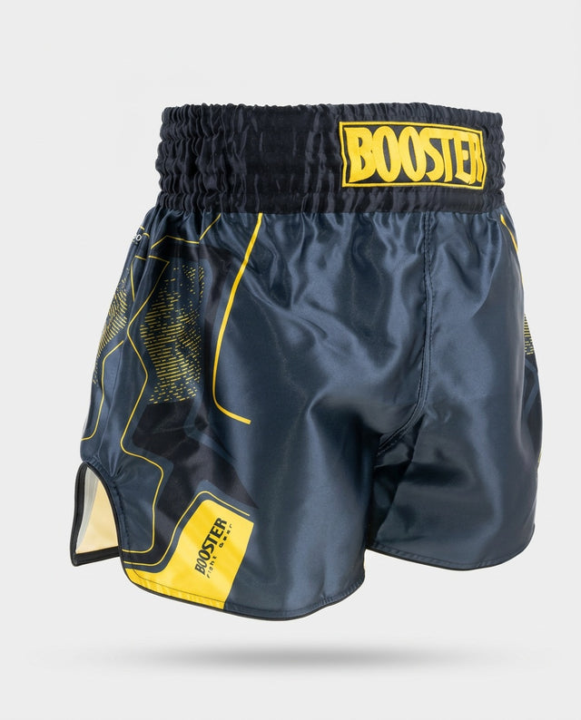 Booster Muay Thai Shorts BFG Ignite - Navy Blå/Gul