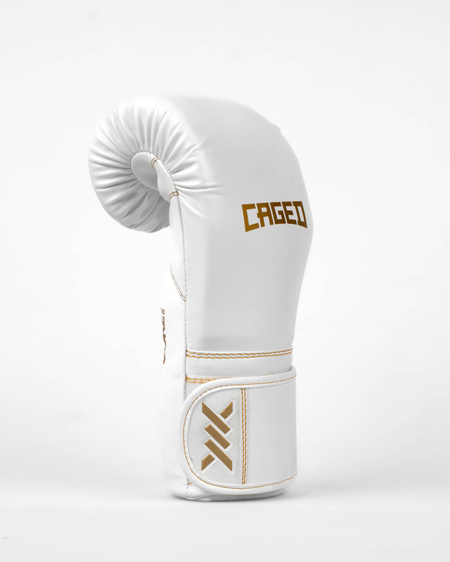 Caged Boxningshandskar Core – Vit/Guld