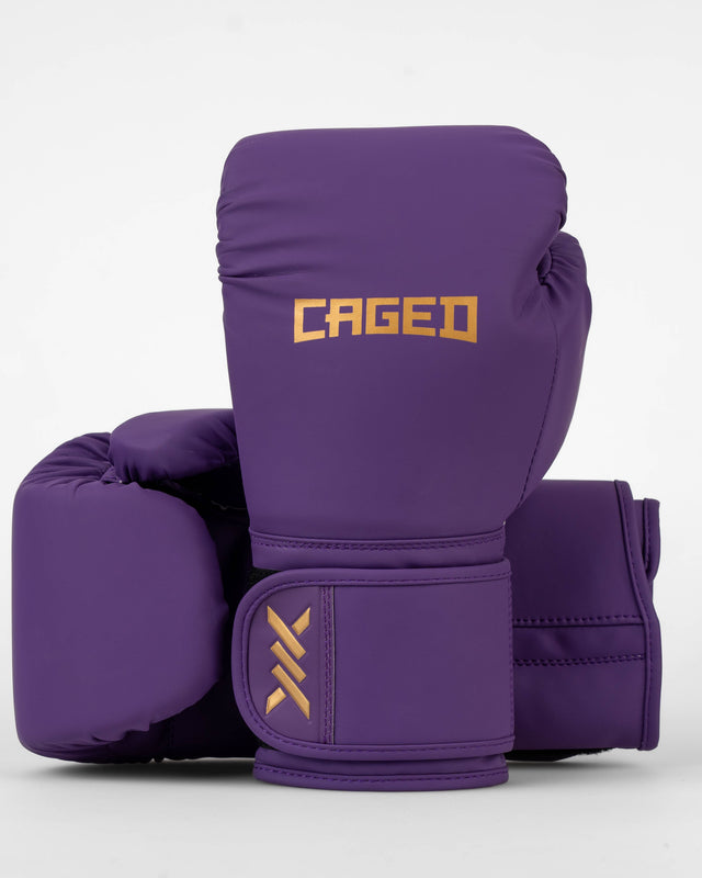 Caged Core Boxhandschuhe – Lila/Gold