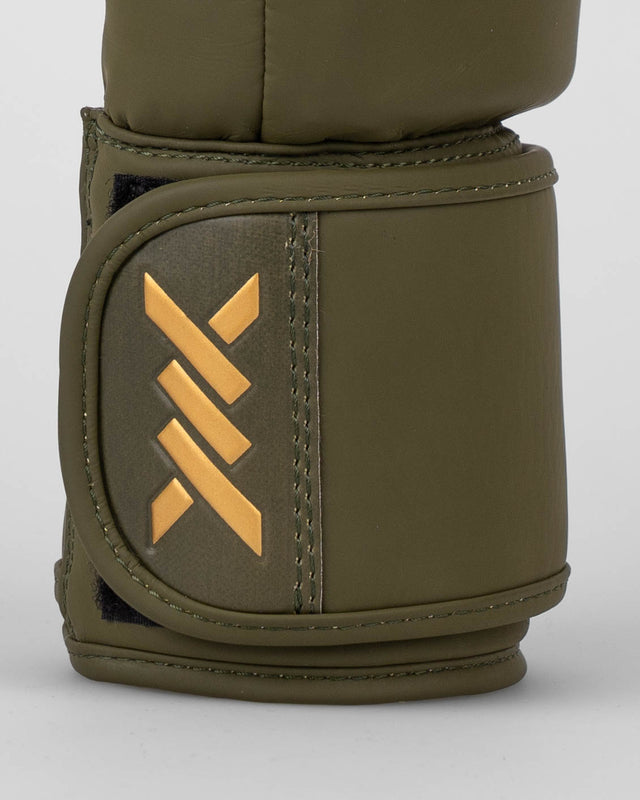 Gants de boxe Caged Shadow – Kaki Vert/Or