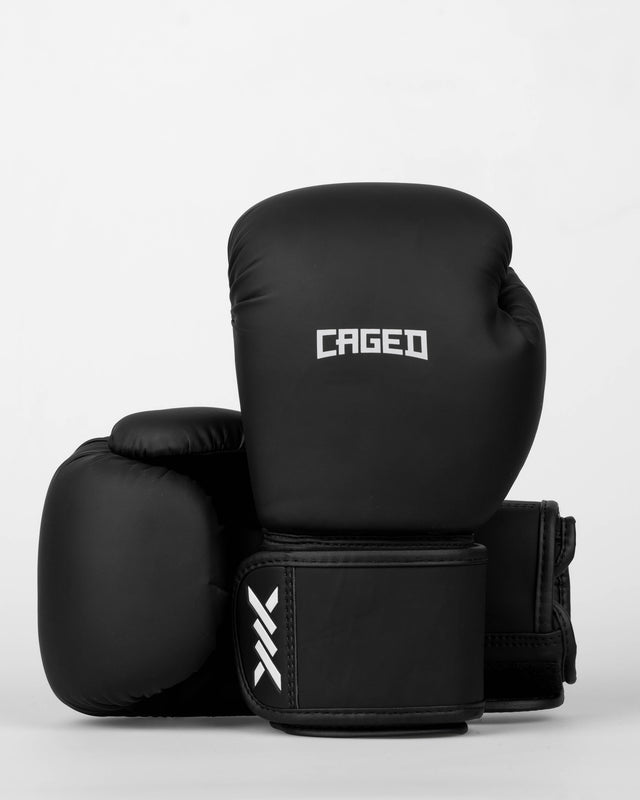 Gants de boxe Caged Spark Enfant – Noir mat/Blanc