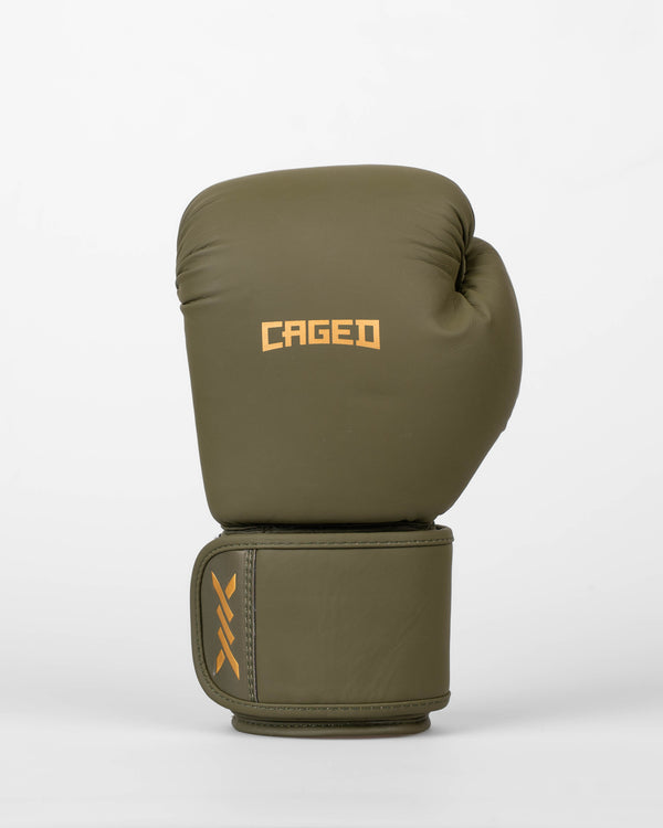 Gants de boxe Caged Spark enfant – Kaki/Or