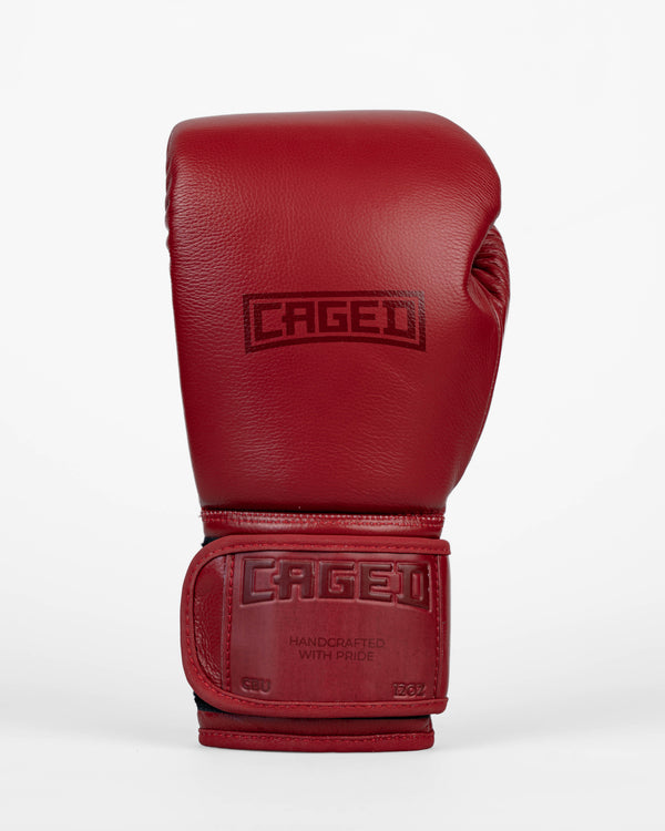 Mănuși de box Caged 'X' Series – Roșu Bordeaux