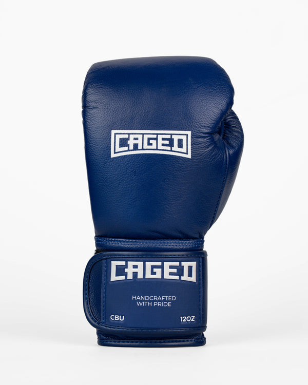 Mănuși de box Caged 'X' Series – Albastru Închis/Alb