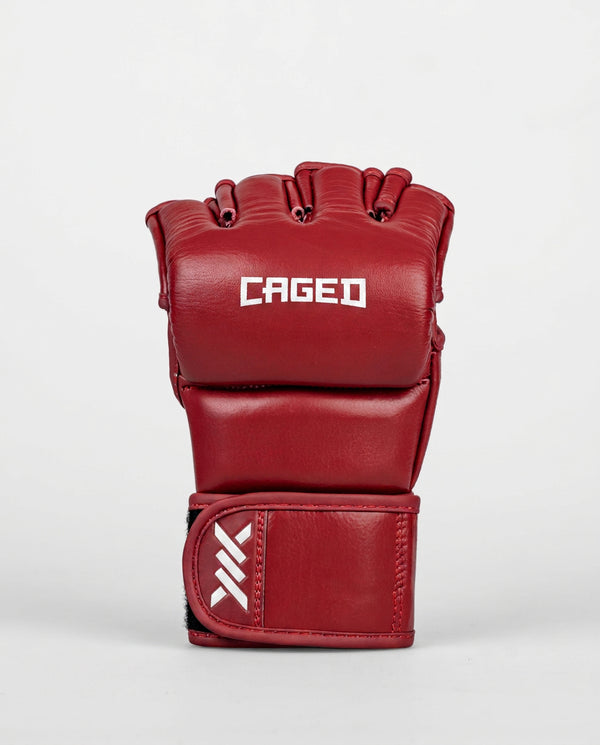 Rękawice MMA Caged X Series – Bordowy/Biały