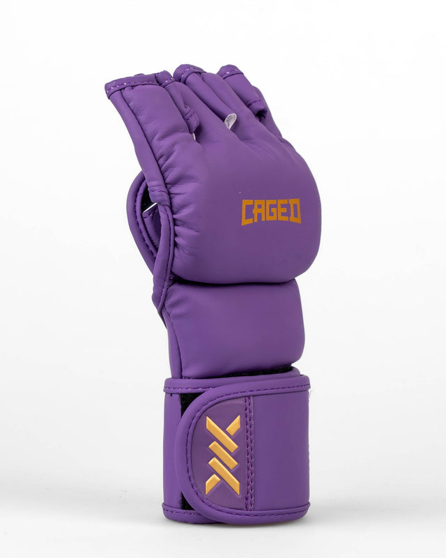 Caged MMA-handsker Shadow - Lilla/Guld