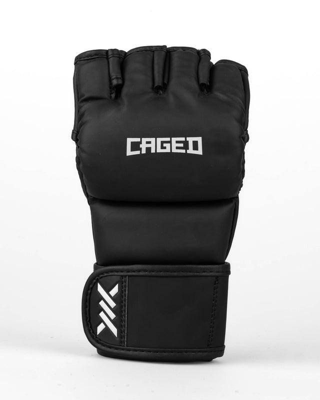 Mănuși MMA Caged Shadow – Mat Negru/Alb