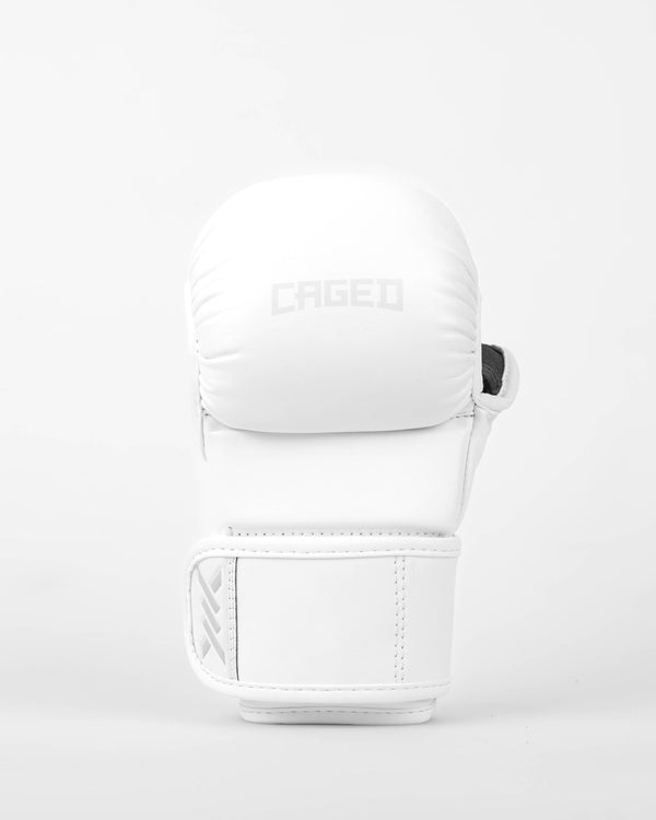 Guantes de sparring MMA Caged Shadow – Blanco/Blanco