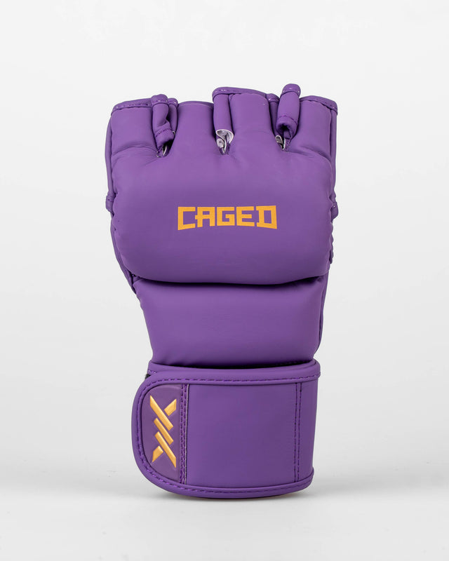 Caged MMA-handsker Shadow - Lilla/Guld