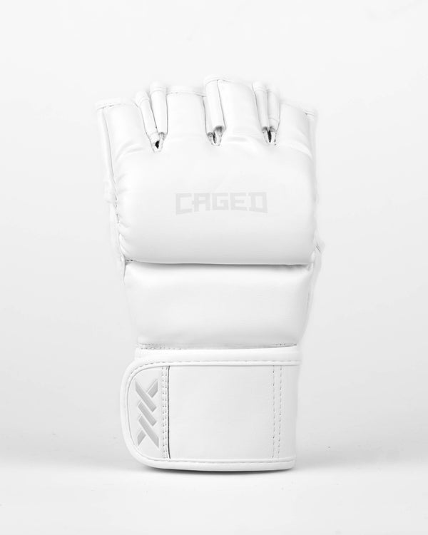 Caged MMA-Handschuhe Shadow – Weiß/Weiß