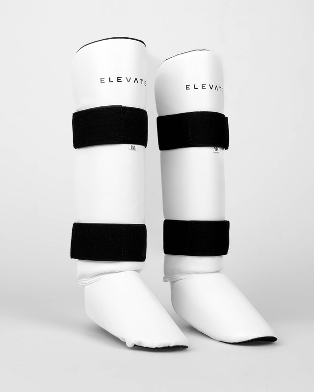 Protège-tibias Elevate Prime – Blanc