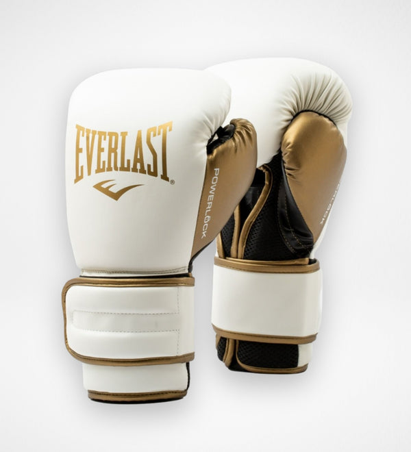 Mănuși de box Everlast Powerlock 2R – Alb/Auriu