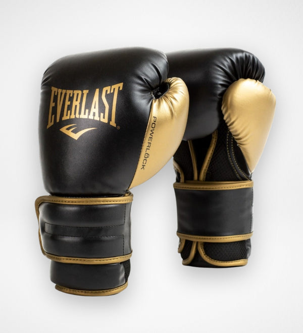 Mănuși de box Everlast Powerlock 2R – Negru/Auriu