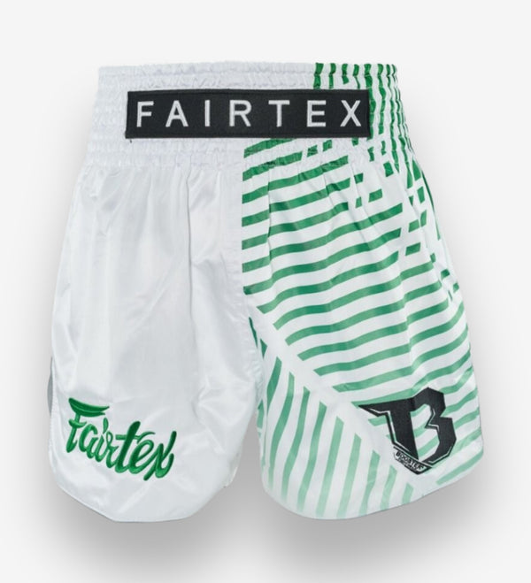 Fairtex Muay Thai-shorts FXB Racer – Vit/Grön