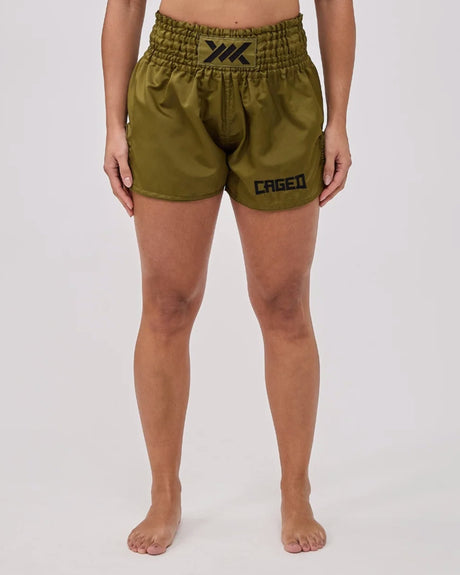 Pantaloncini Muay Thai Caged Classic – Verde chiaro