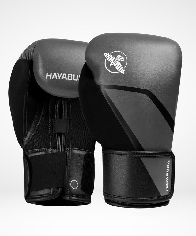 Guantes de boxeo Hayabusa E1 – Niños – Gris/Negro