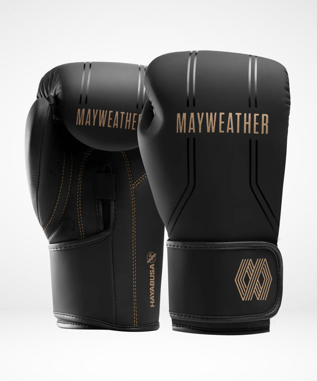Mănuși de box Hayabusa x Mayweather Contender – Negru/Auriu